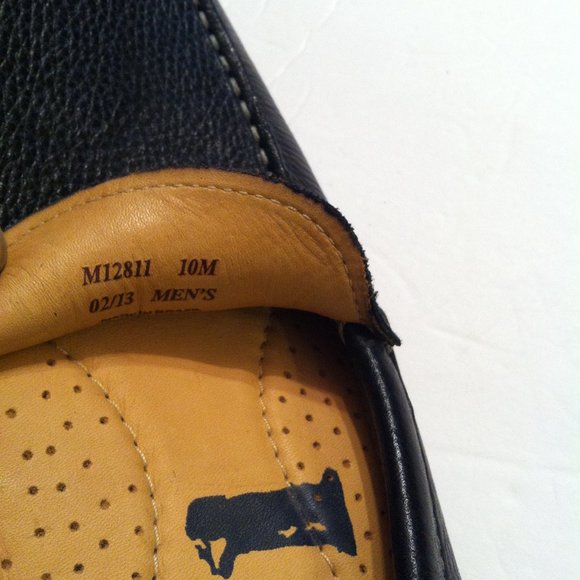 1901 MENS NEW BLACK LEATHER SLIP-ON LOAFERS SIZE: 10M main image 10